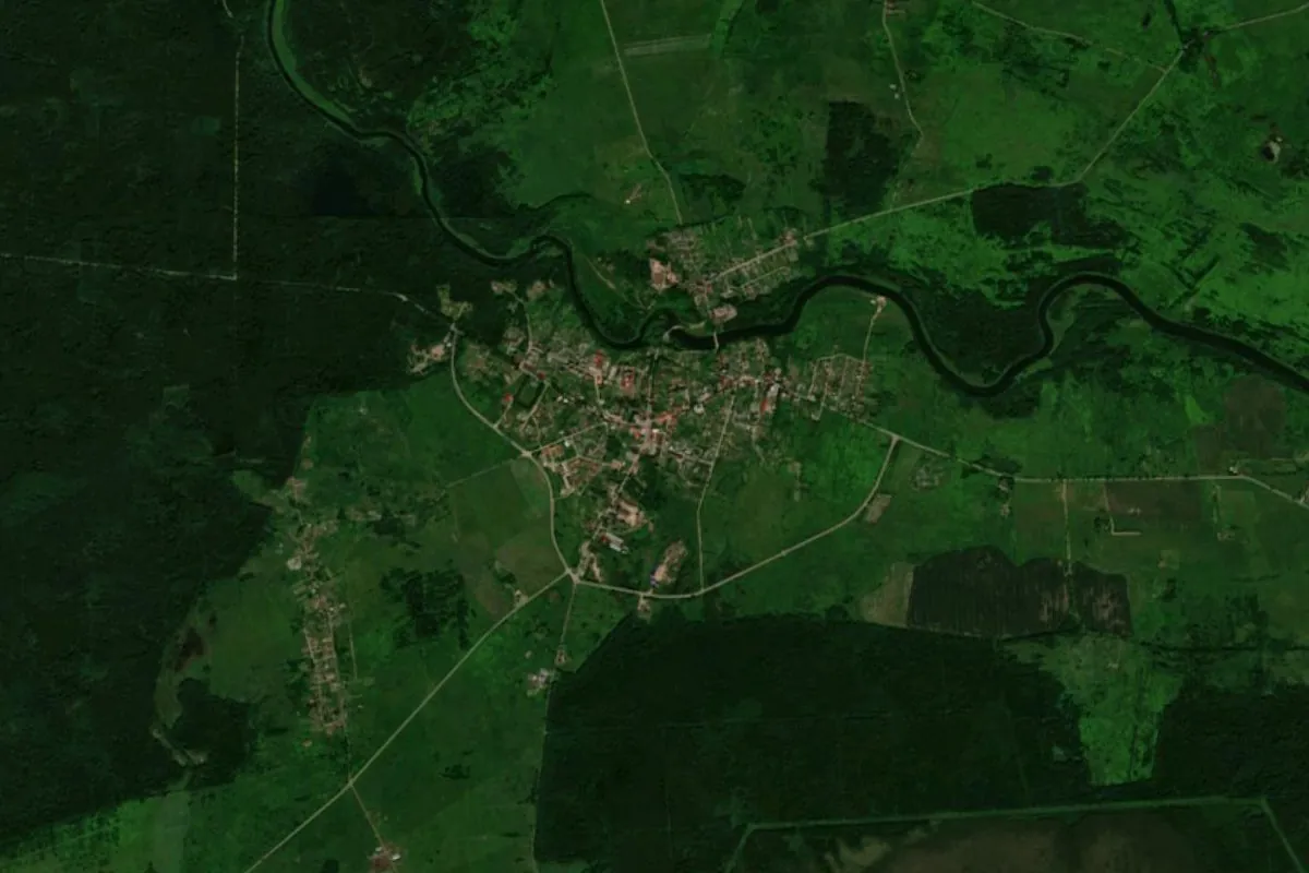 Краснознаменск со спутника