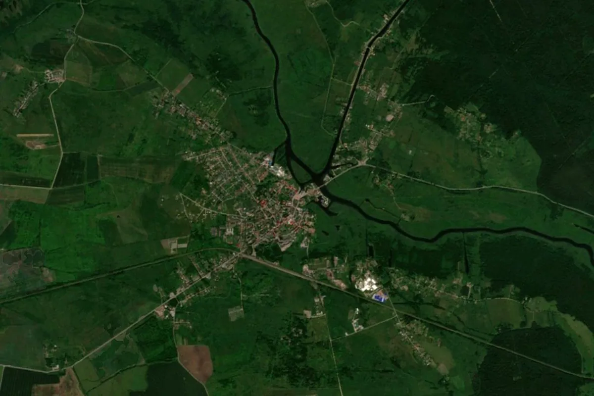 Полесск со спутника
